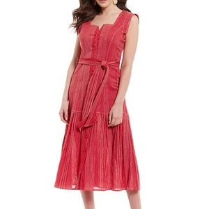 Chelsea & Violet Red Striped Midi Dress